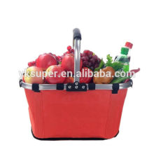 Best handle metal folding supermarket baskets